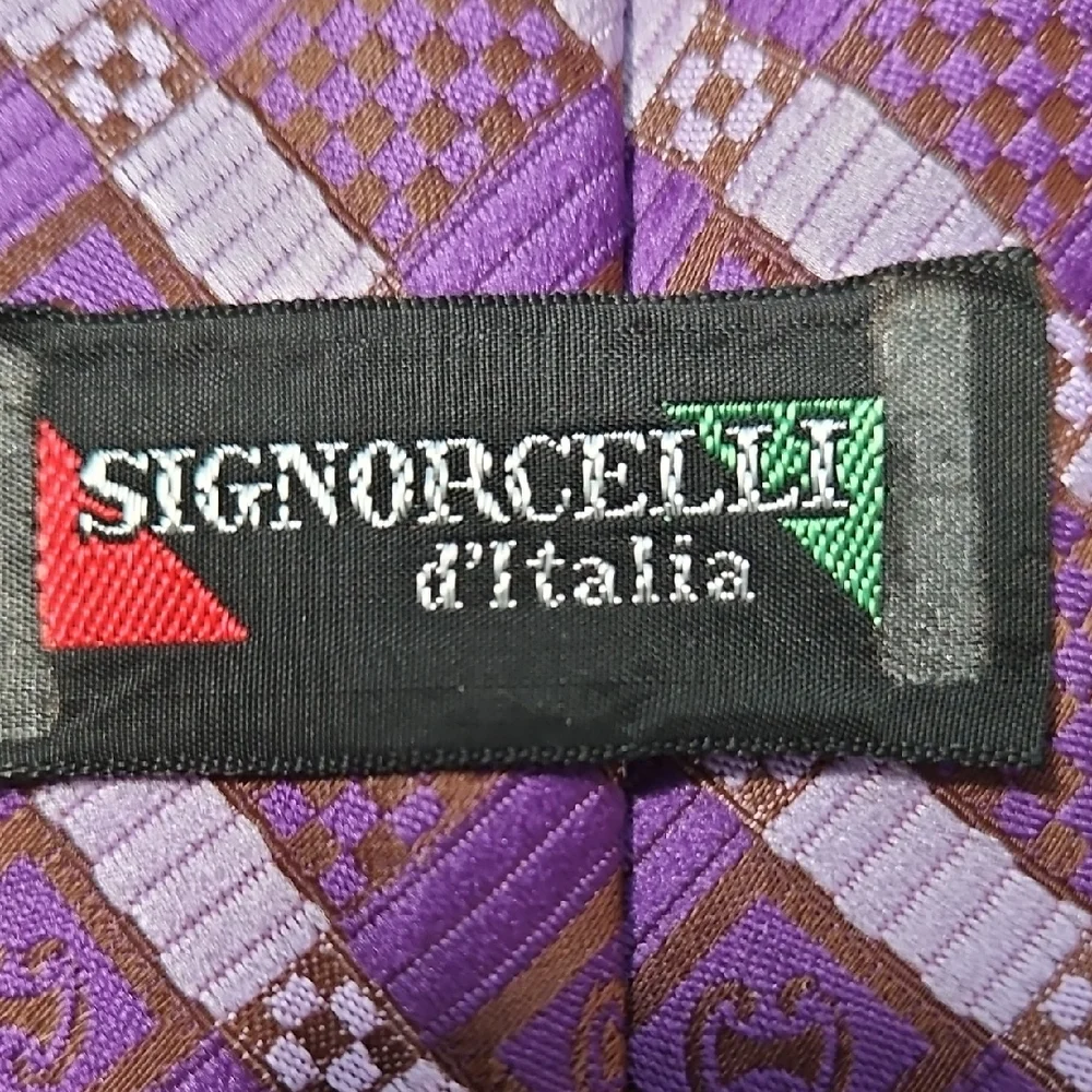 Signorcelli d'Italia Vintage Retro Purple Patterned Men's Tie